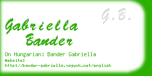 gabriella bander business card